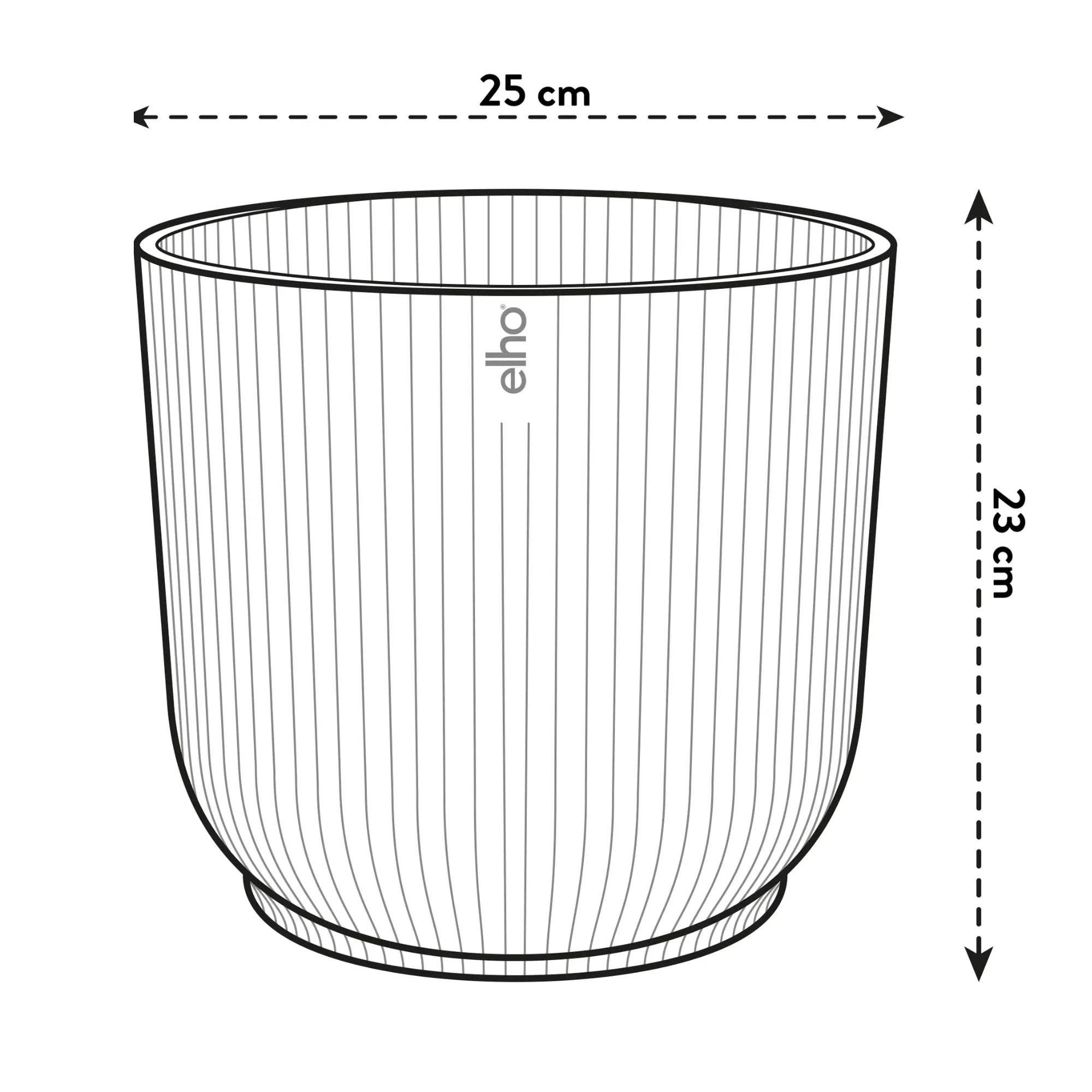 Kentia Palm ↕130cm - Ø25cm | Met ronde Elho Vibes Fold pot - Diepblauw
